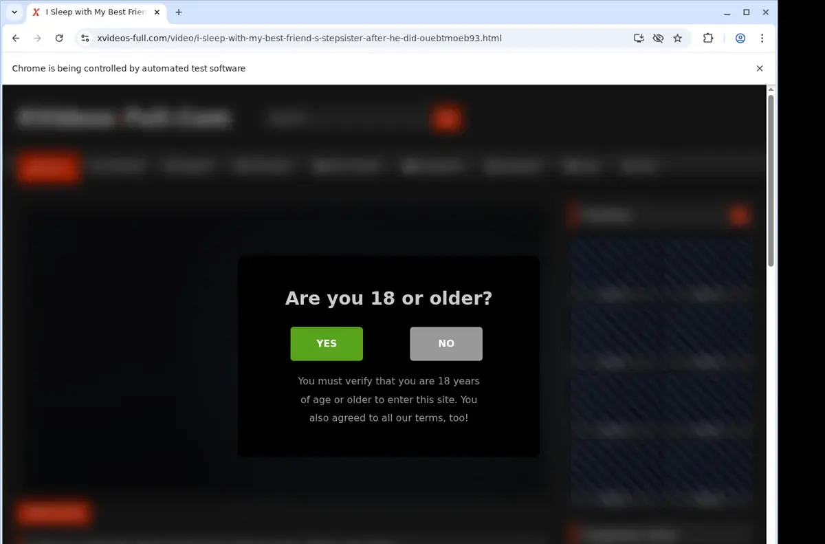 XVideosFull Video Downloader page open in the browser