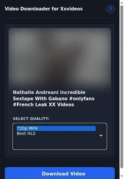 XX-Videos Video Downloader format dropdown options