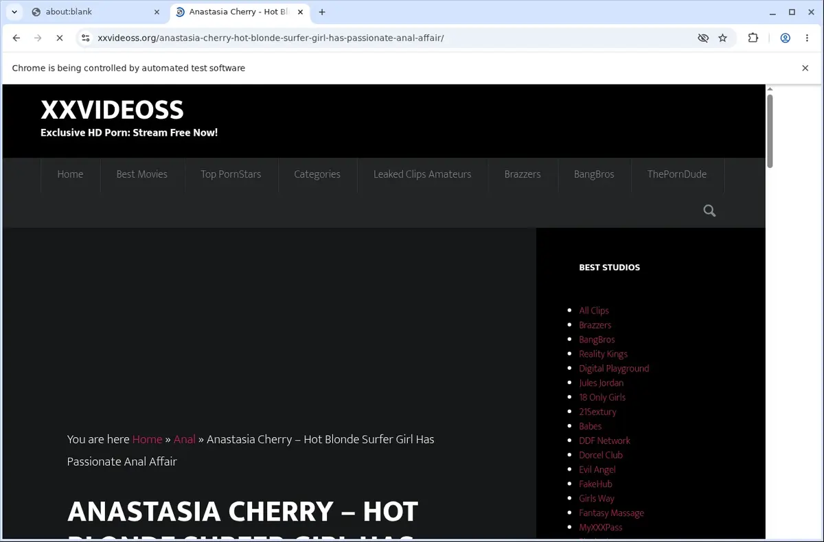 XXVideoss Downloader page open in the browser