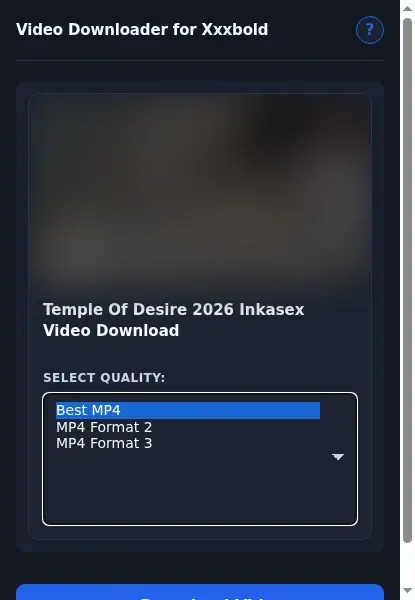 XXXBold Video Downloader format dropdown options