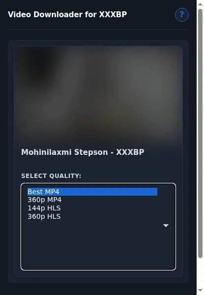 XXXBP Downloader format dropdown options