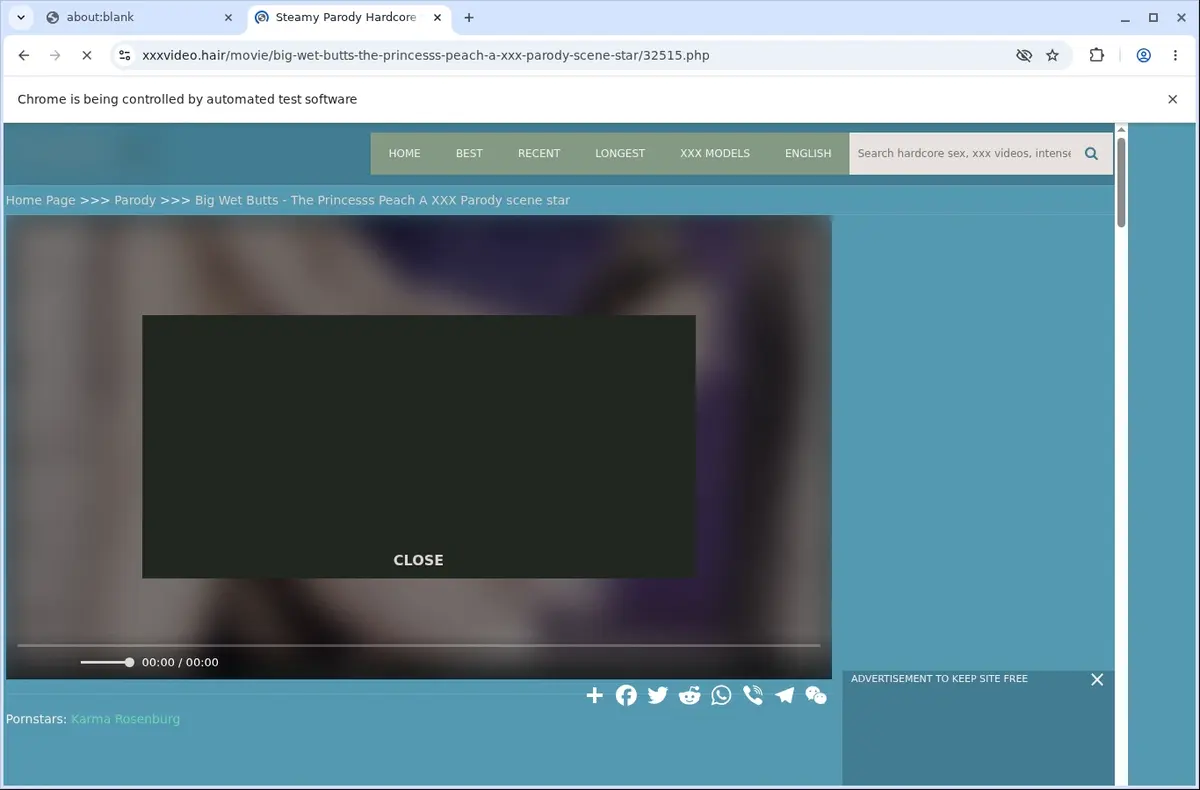 Xxxvideo Video Downloader page open in the browser