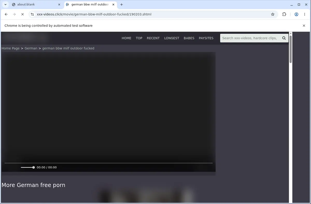 Xxxvideos Downloader page open in the browser
