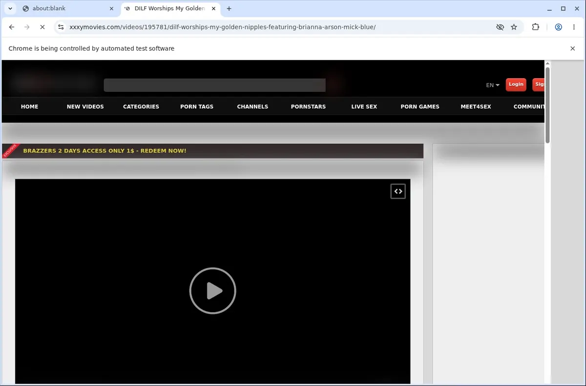 Xxxymovies Video Downloader page open in the browser