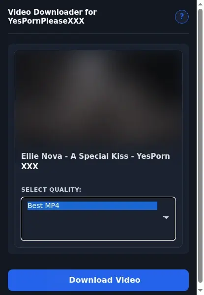 YesPornPleaseXXX Downloader format dropdown options