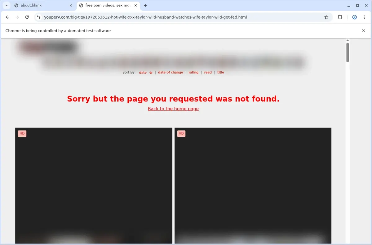 YouPerv Downloader page open in the browser