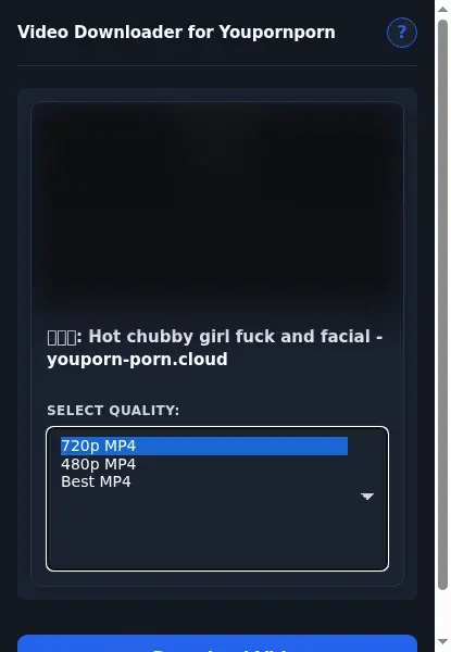 Youpornporn Video Downloader format dropdown options