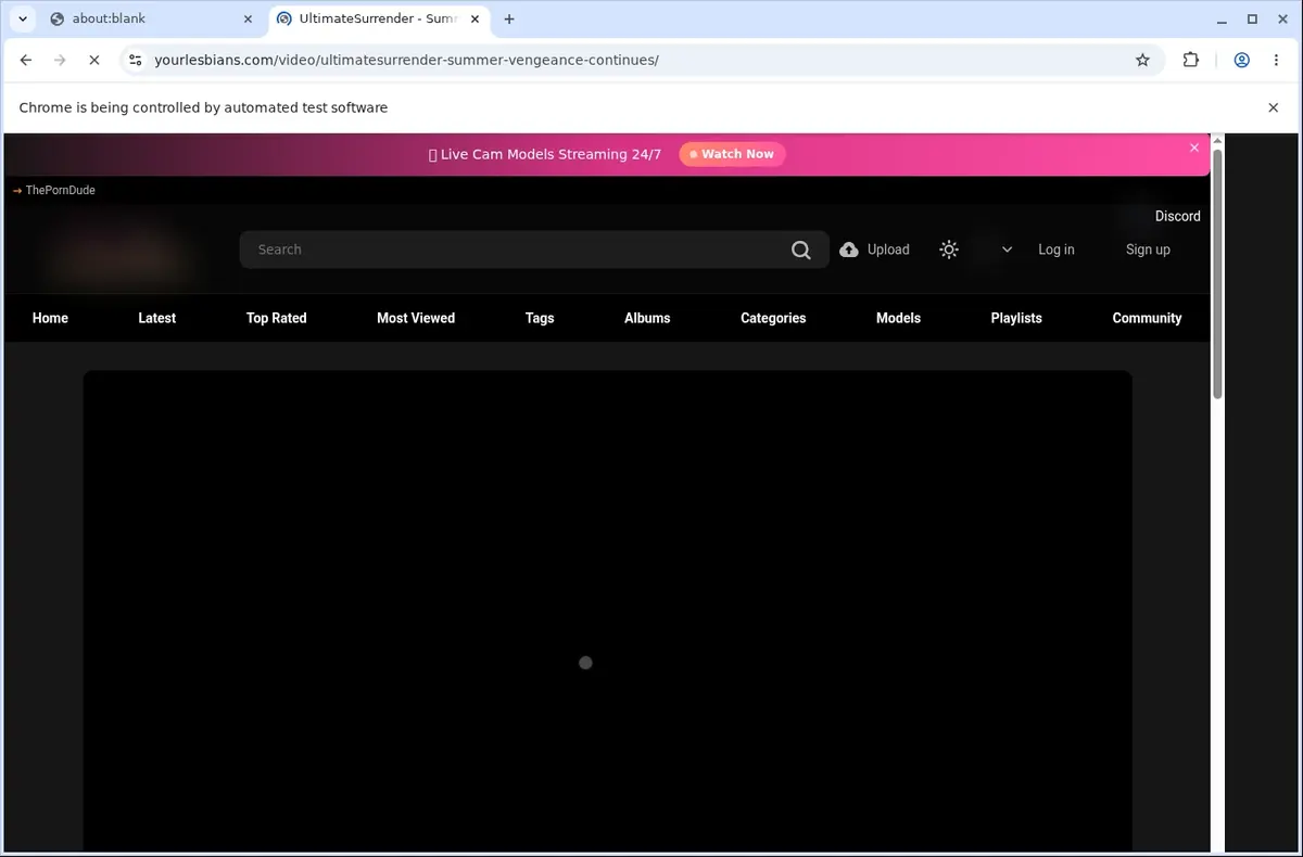 YourLesbians Video Downloader page open in the browser