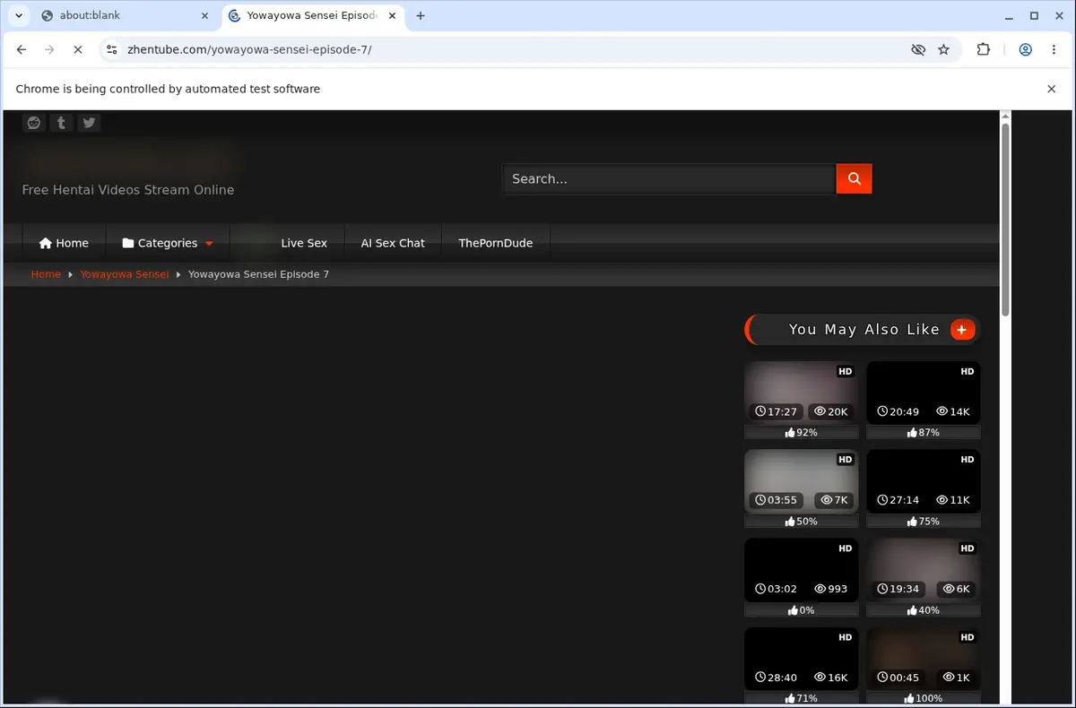 ZhenTube Video Downloader page open in the browser