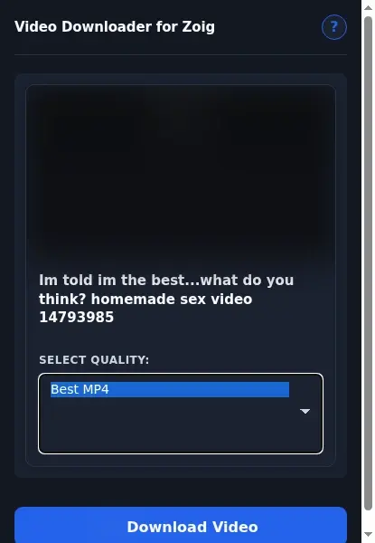 Zoig Video Downloader format dropdown options