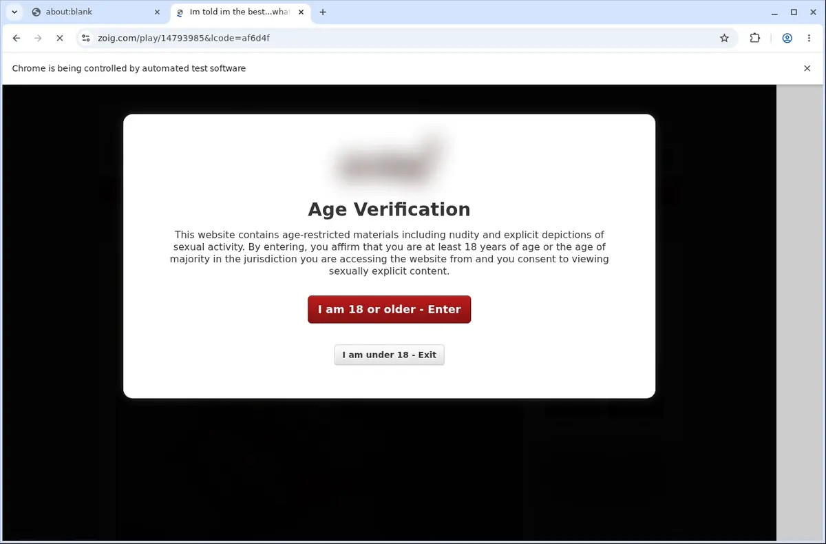 Zoig Video Downloader page open in the browser