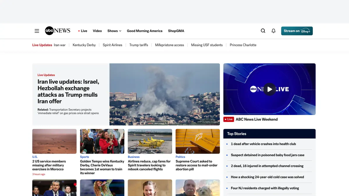 ABC News Downloader website preview
