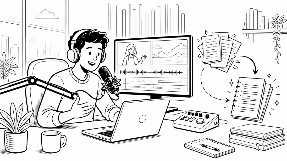 AI Audio & Video Transcription Generator website preview