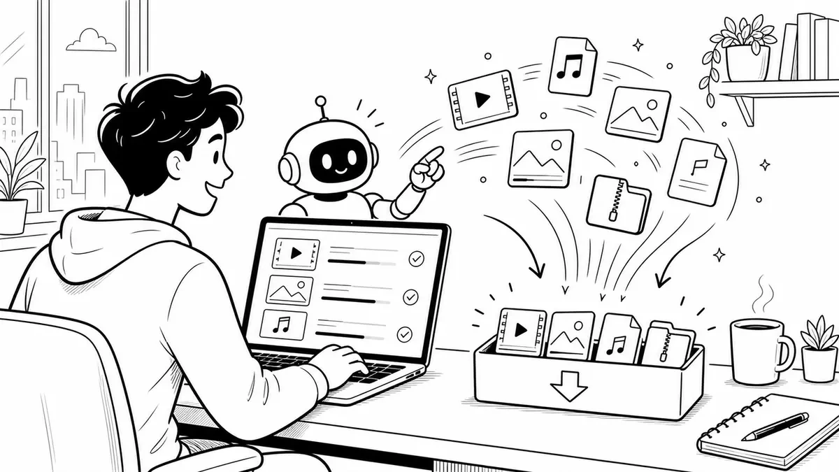 AI Downloader website preview