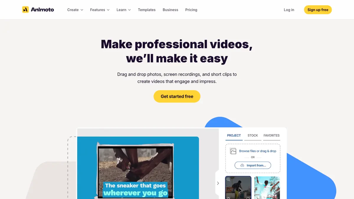 Animoto Downloader website preview