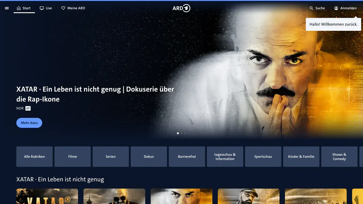 ARD Mediathek Downloader website preview
