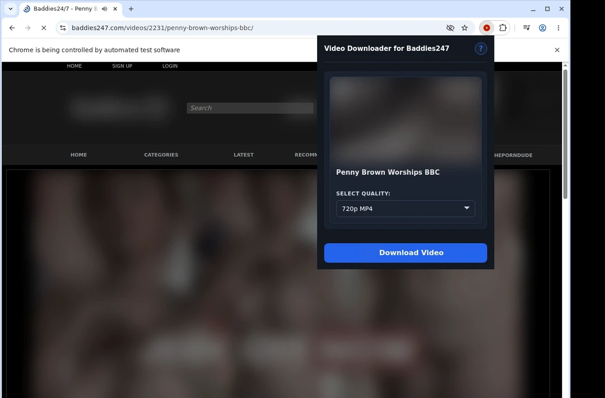 Baddies247 Video Downloader ready state screenshot