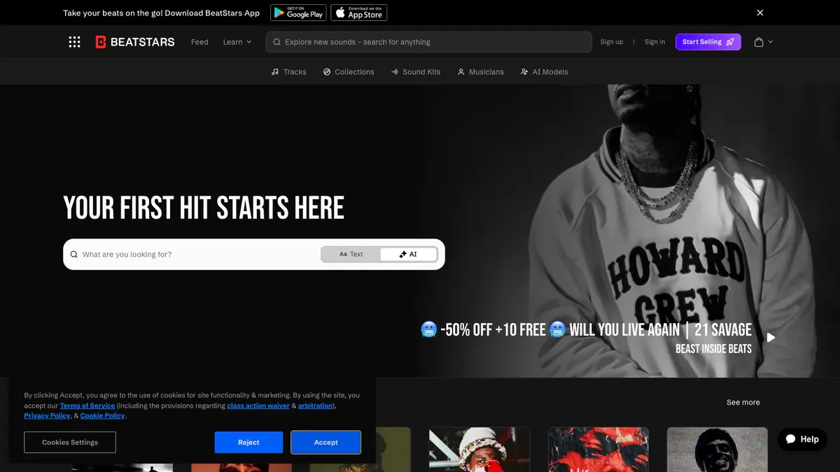 BeatStars Downloader website preview