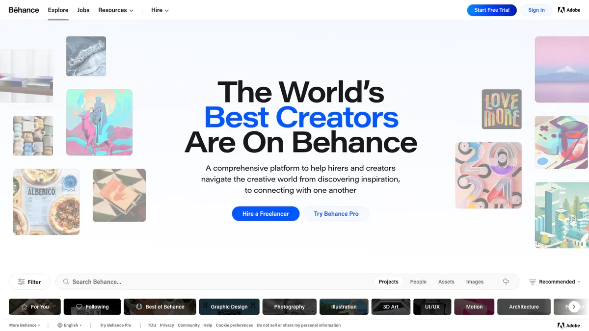 Behance Downloader website preview