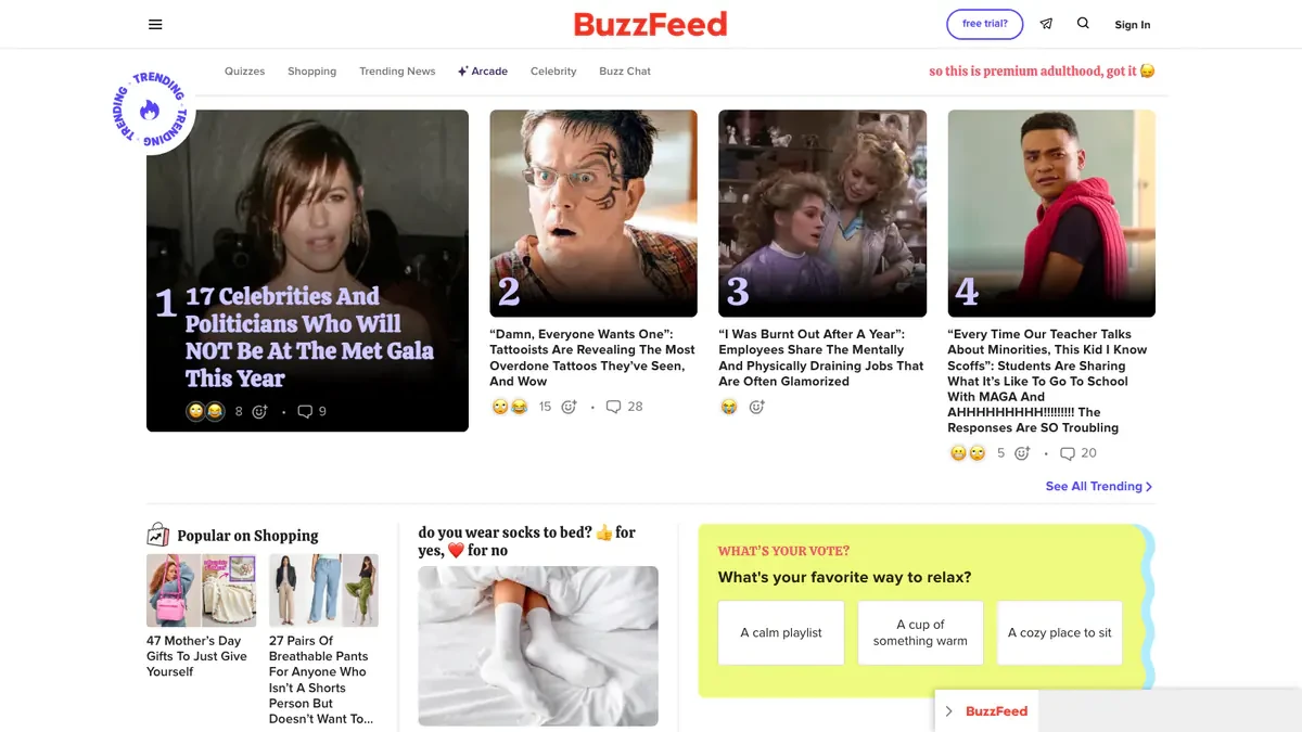 BuzzFeed Downloader website preview