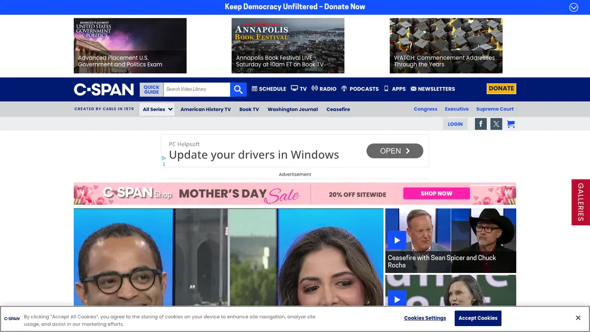 C-SPAN Downloader website preview