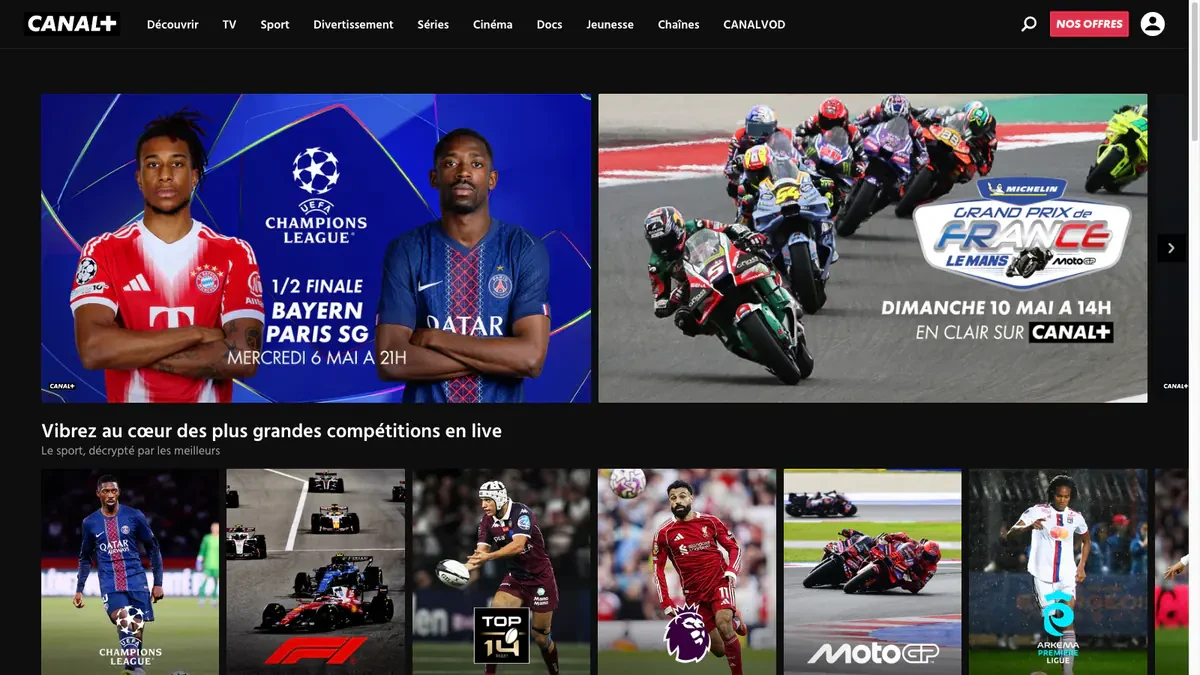 Canal+ Downloader website preview