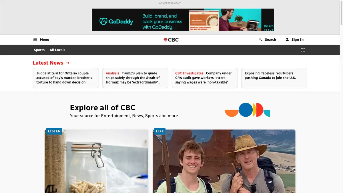 CBC Downloader website preview