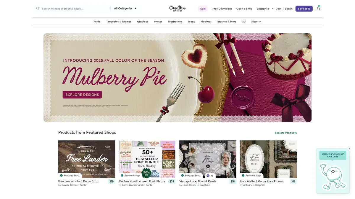 Creative Market Downloader website preview