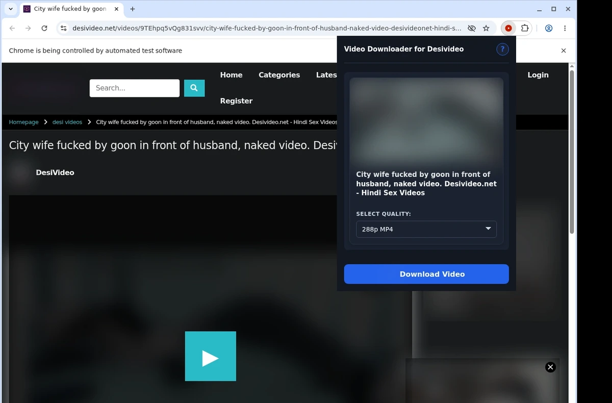 DesiVideo Video Downloader ready state screenshot