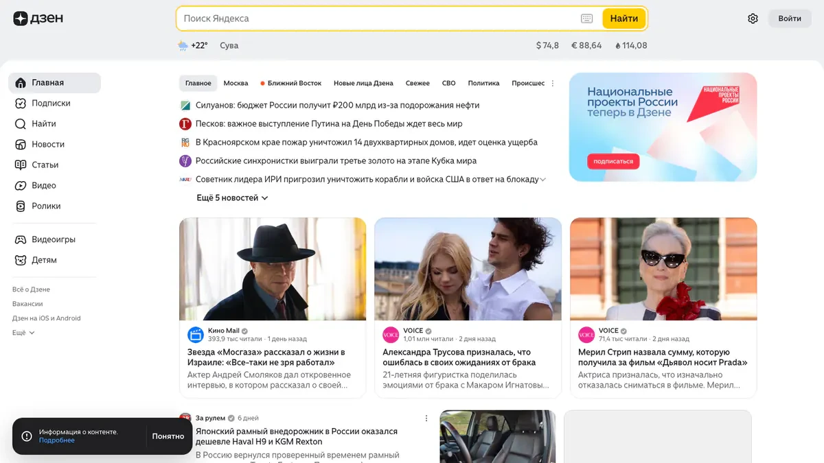Dzen Downloader website preview