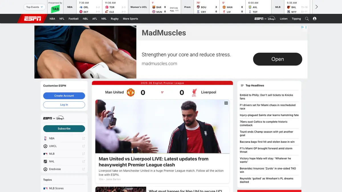 ESPN Downloader website preview