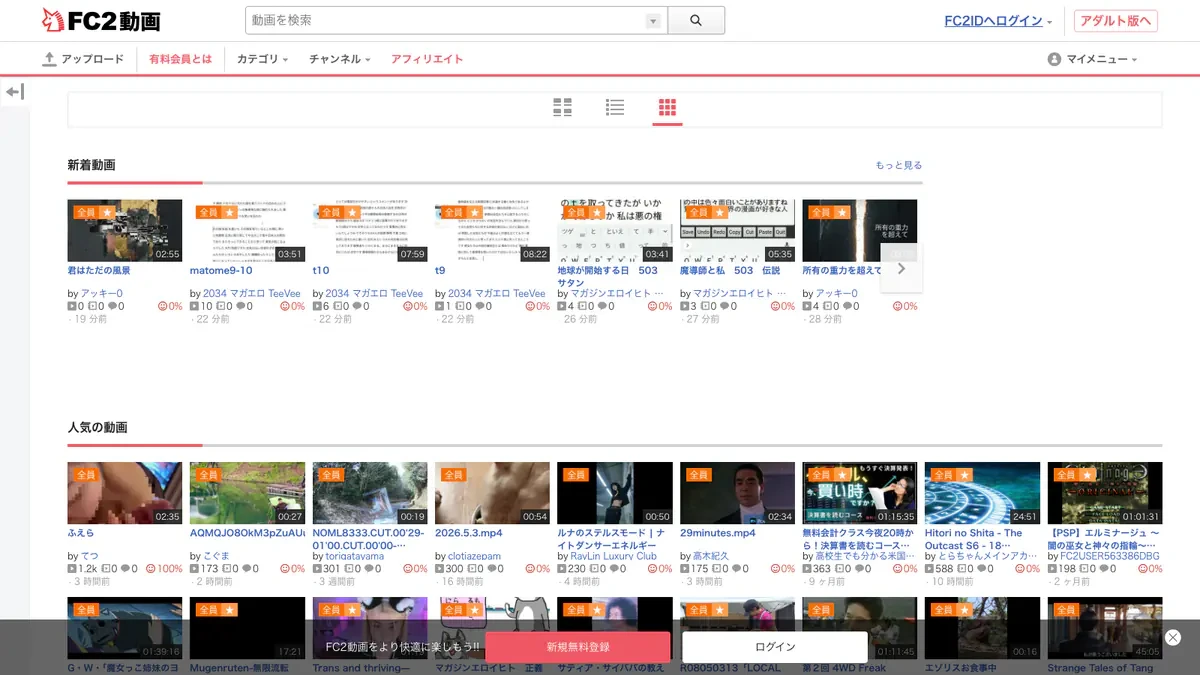 FC2 Downloader website preview