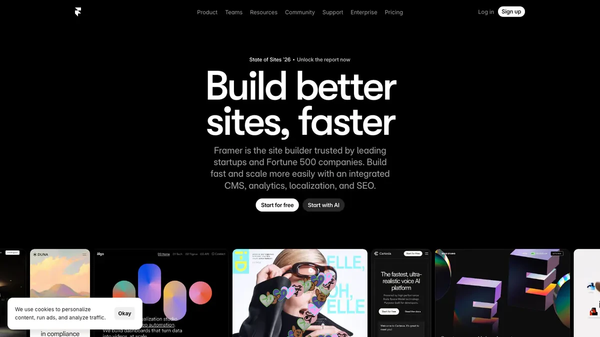 Framer Downloader website preview