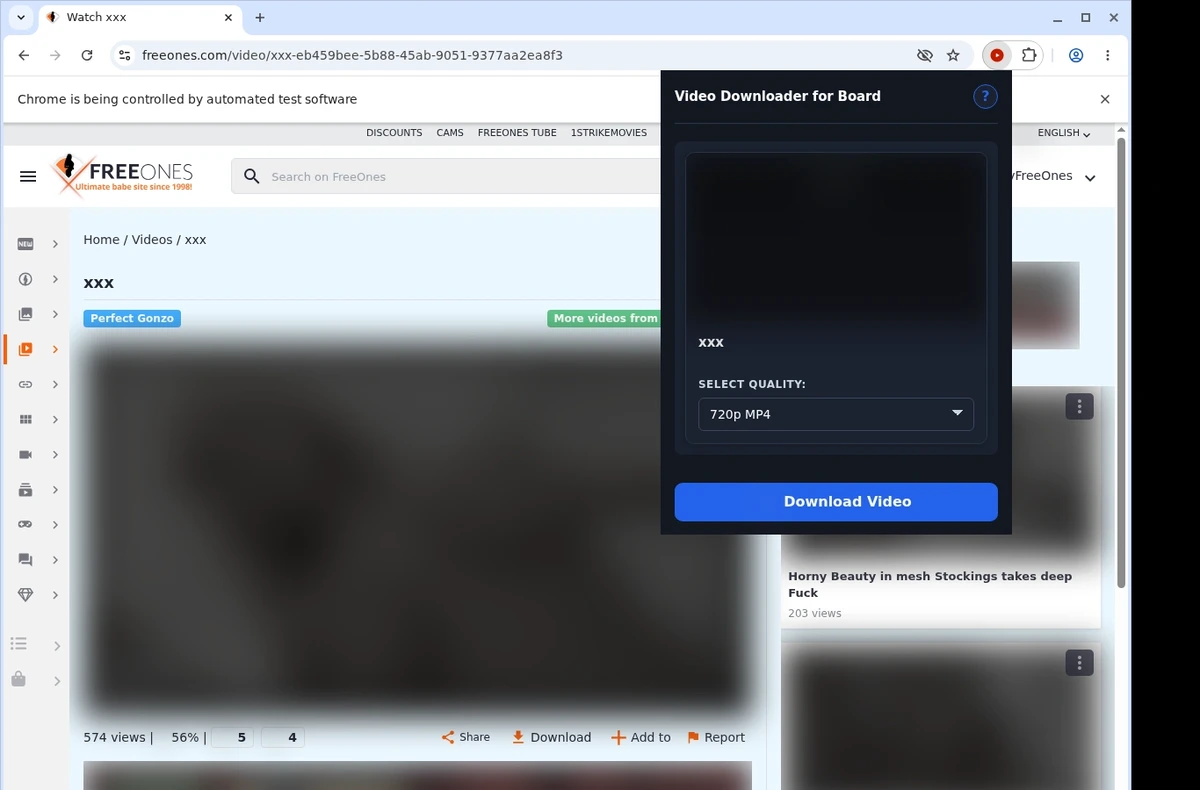 FreeOnes Forum Video Downloader ready state screenshot