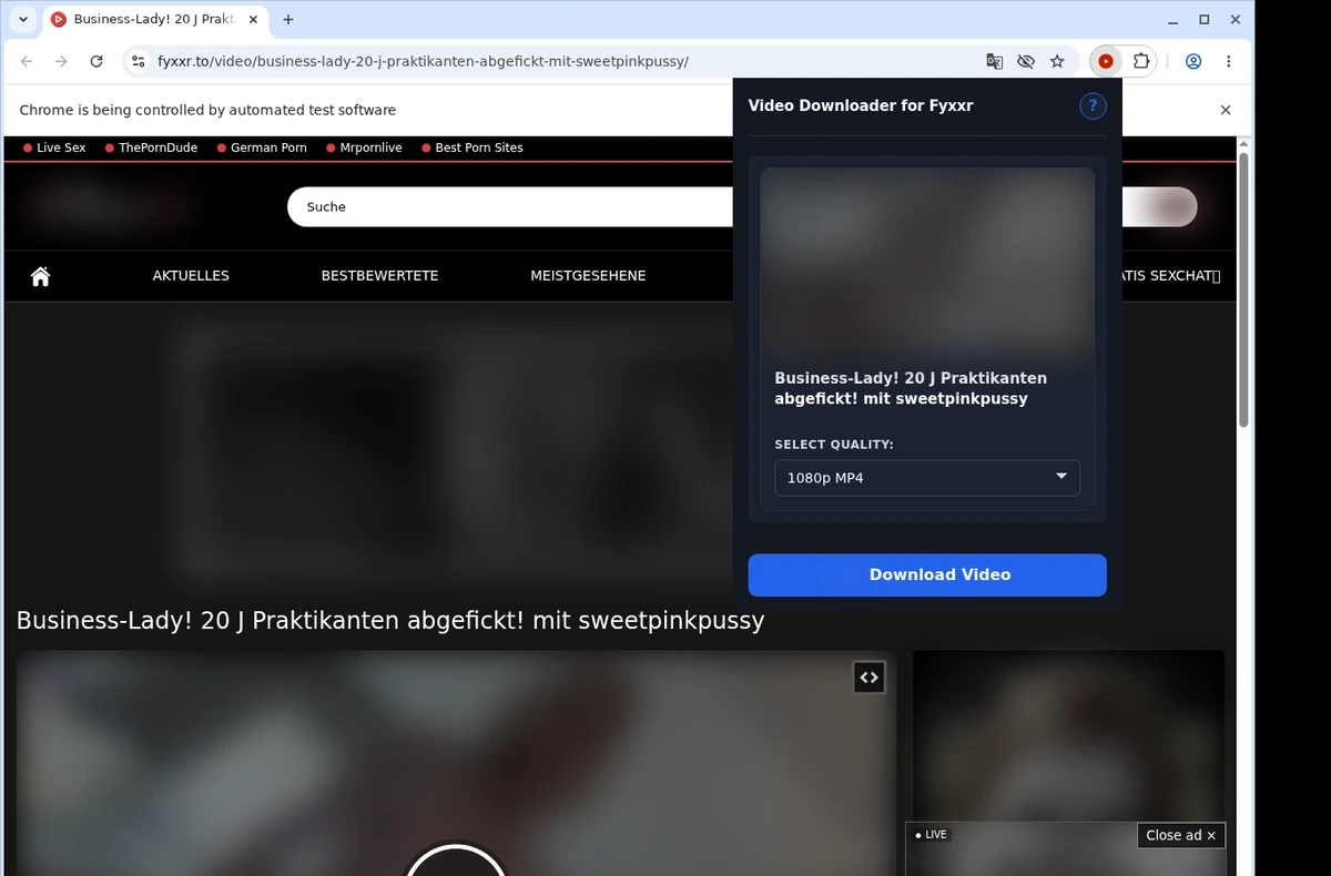 Fyxxr Video Downloader ready state screenshot