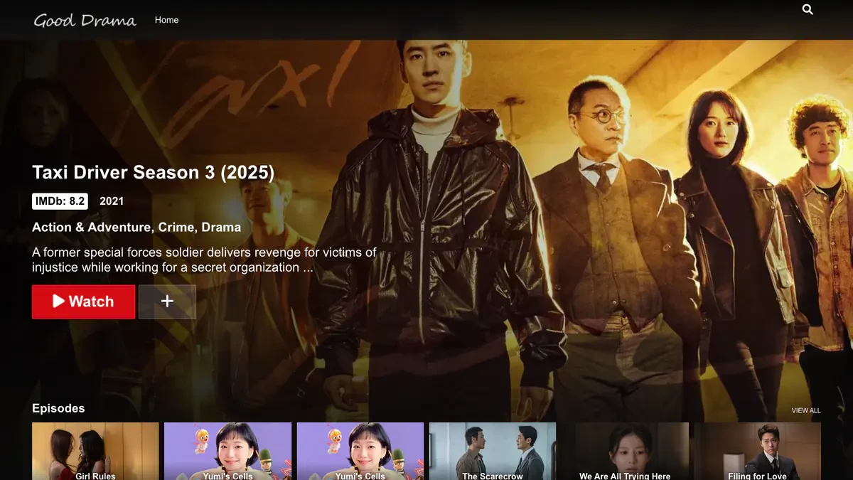 GoodDrama Downloader website preview
