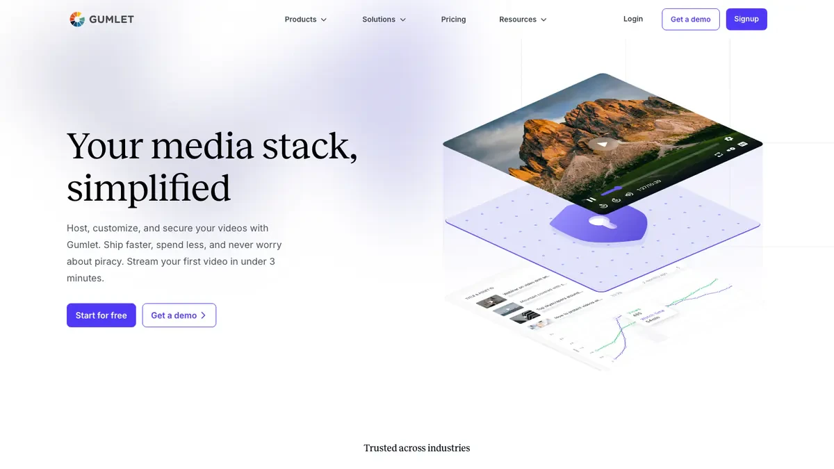 Gumlet Downloader website preview