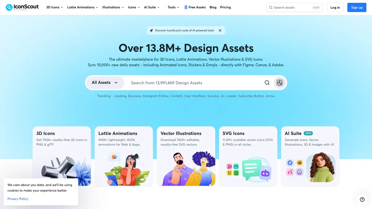 Iconscout Downloader website preview