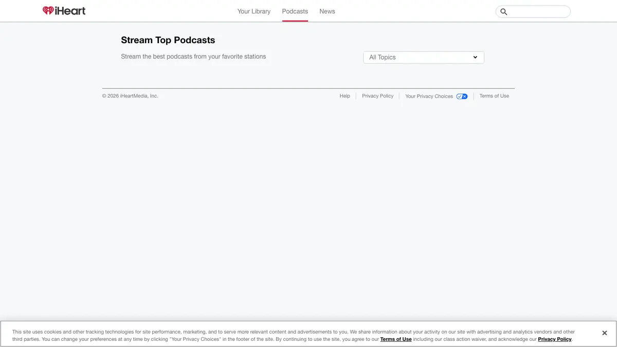 iHeartRadio Downloader website preview