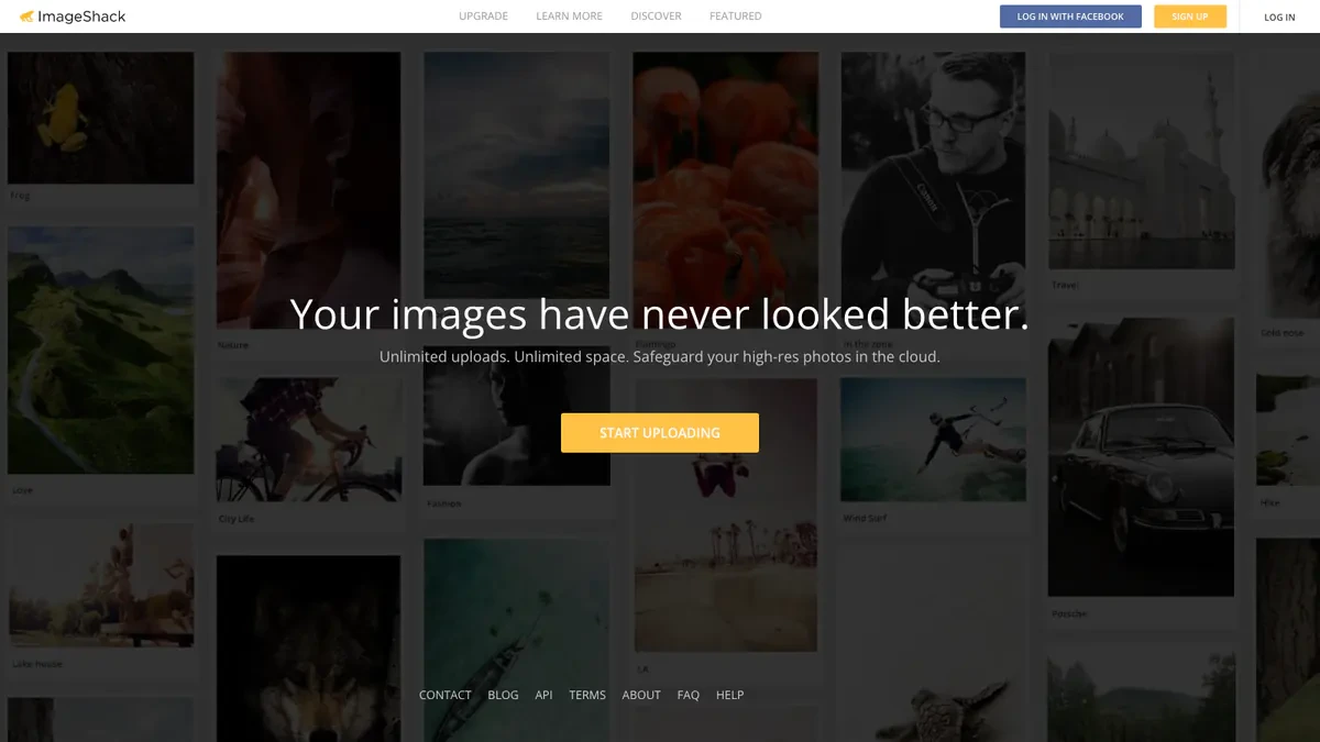 ImageShack Downloader website preview