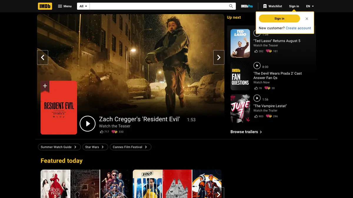 IMDb Downloader website preview