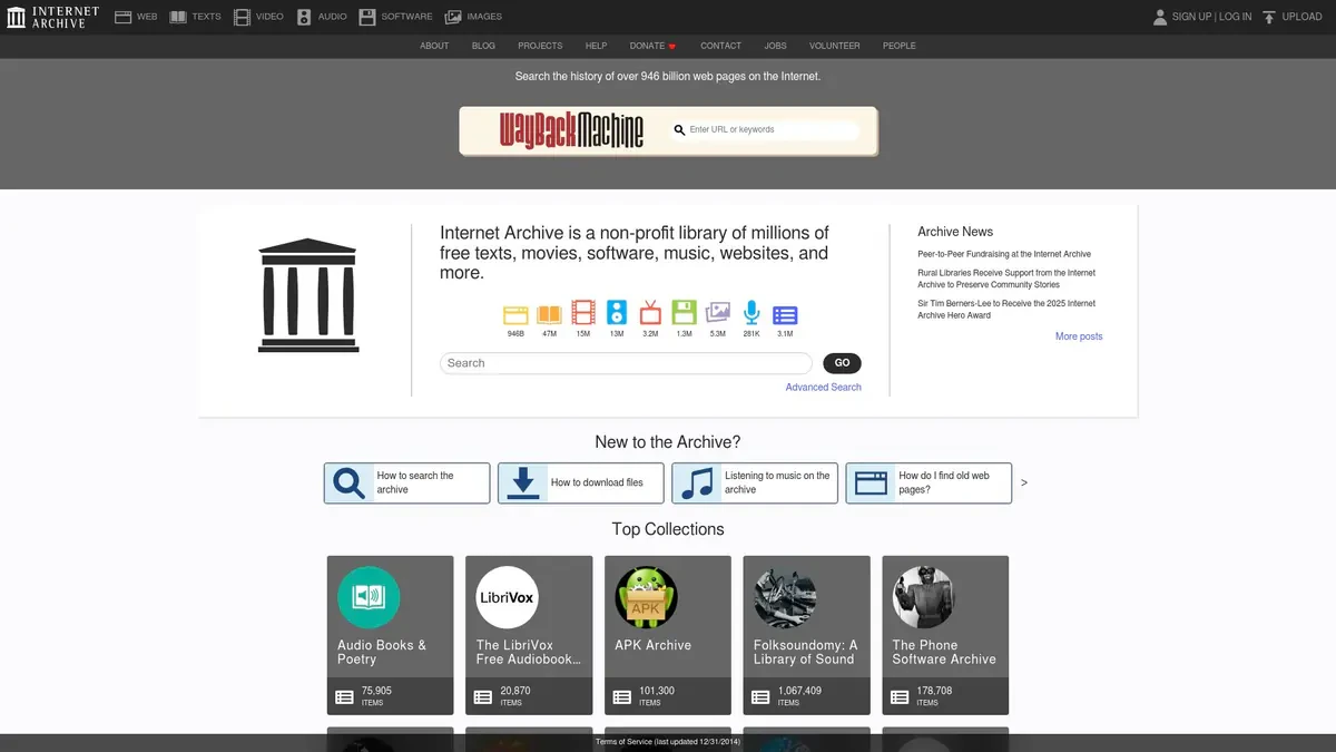 Internet Archive Downloader website preview