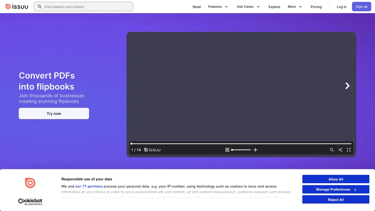 Issuu Downloader website preview