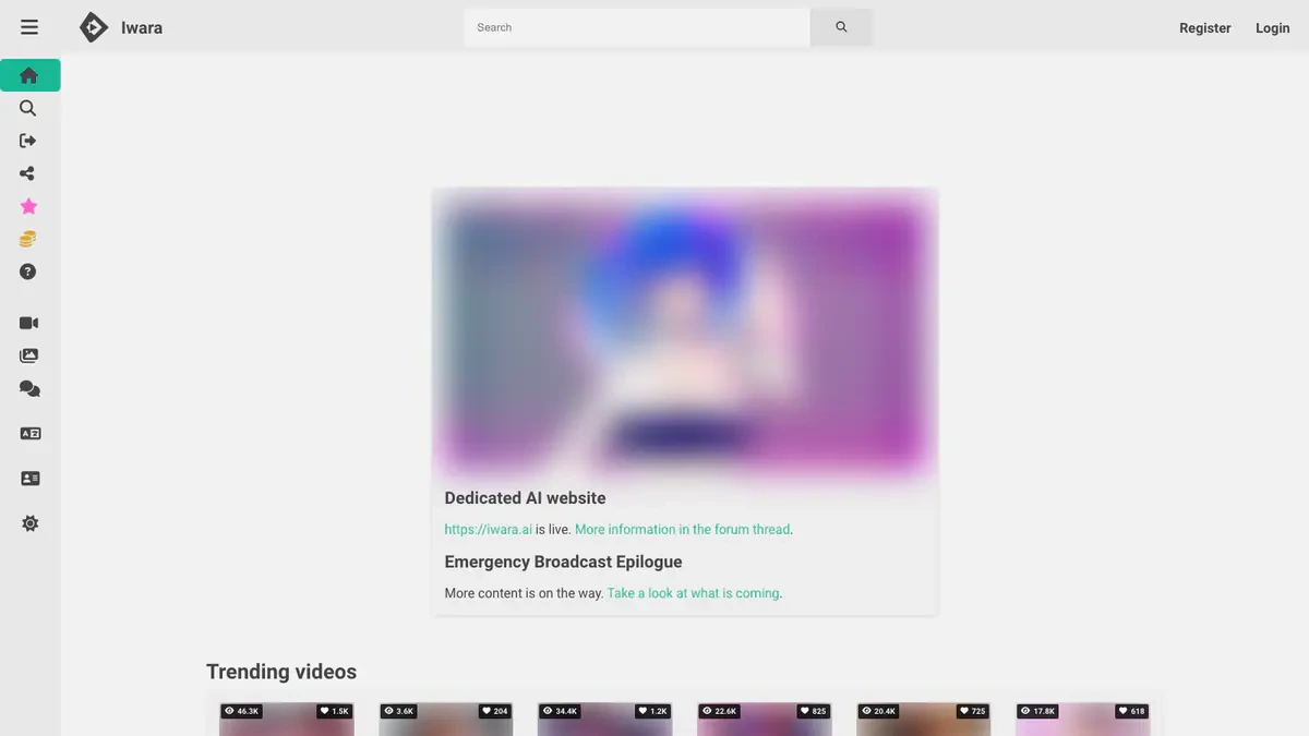 Iwara Downloader website preview