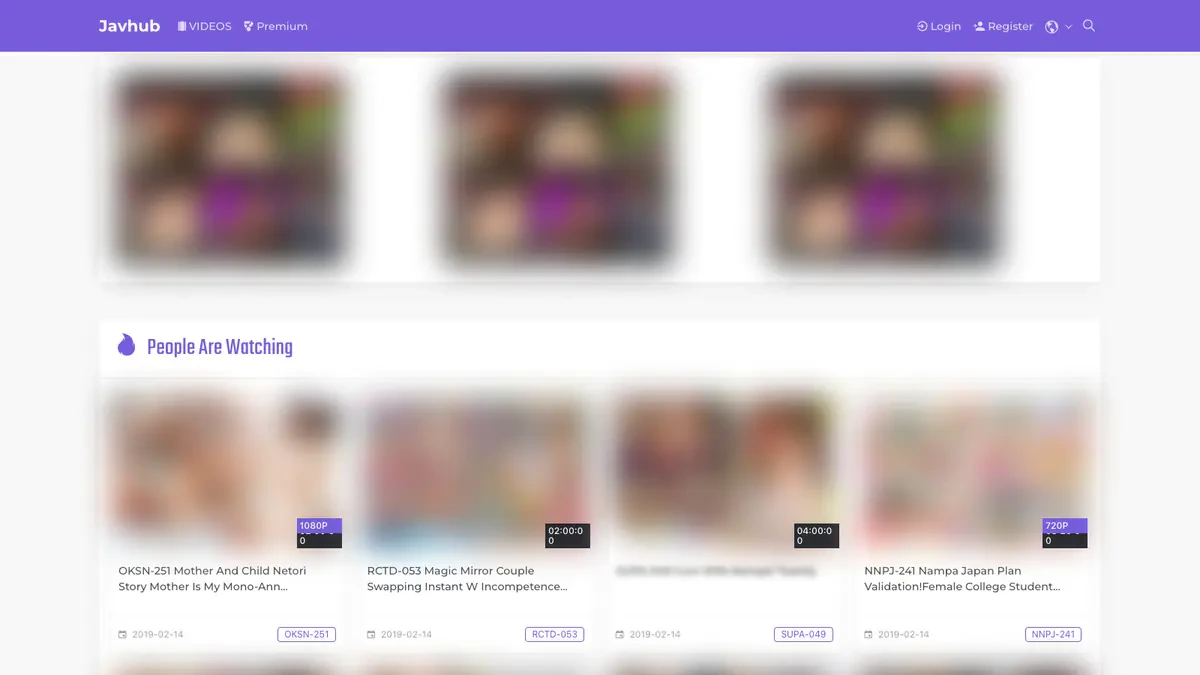 JAVHub Downloader website preview
