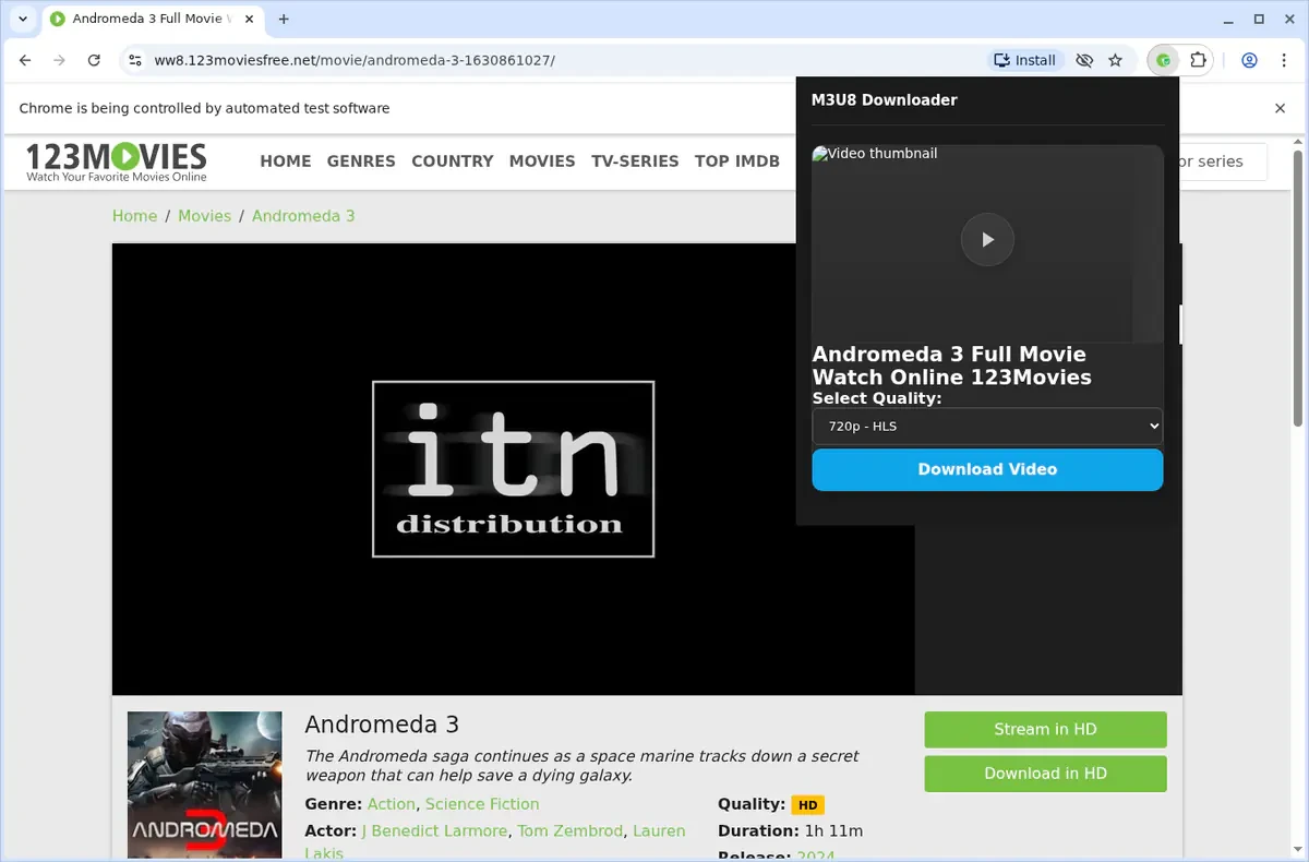 M3U8 Stream Downloader fullscreen screenshot