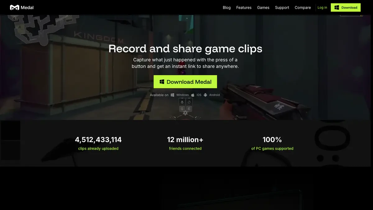 Medal Downloader website preview