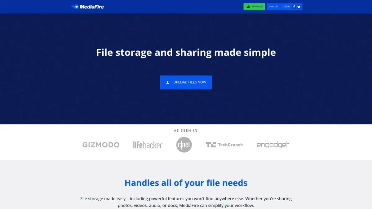 MediaFire Downloader website homepage