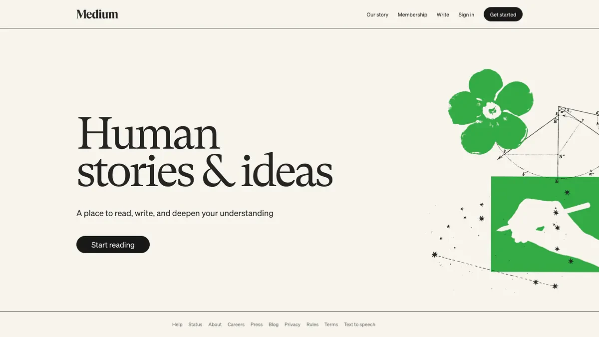 Medium Downloader website preview