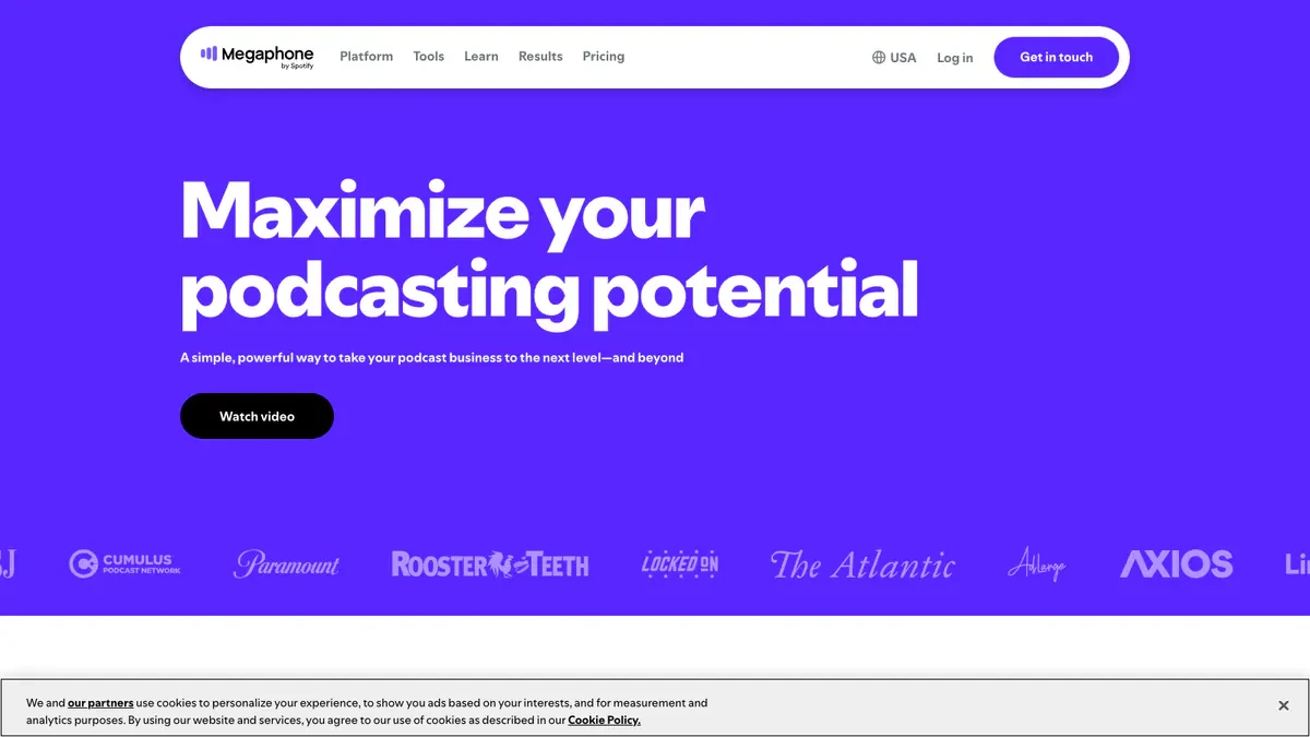Megaphone Downloader website preview